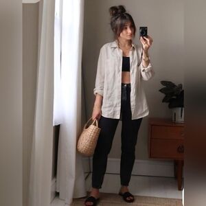 NWT Sigrid Olsen Natural Linen Shirt